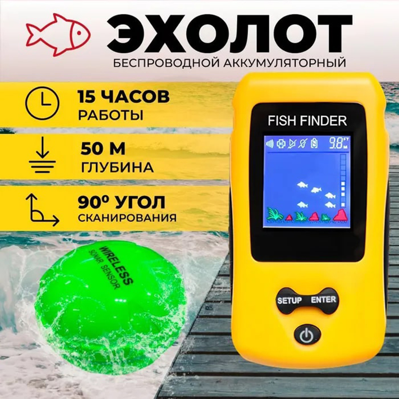 Fishing Depth Finder - Brand New Colorful Wireless Fish Finder,