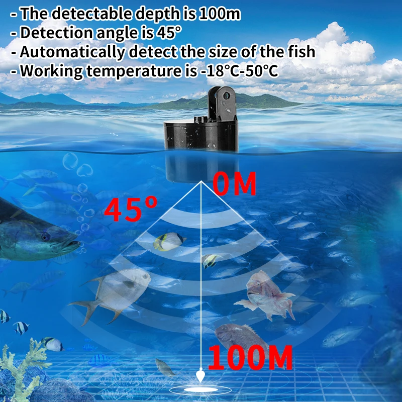 Alarm 100M Portable Sonar Fish - Fishing Depth Finder 评论和价格
