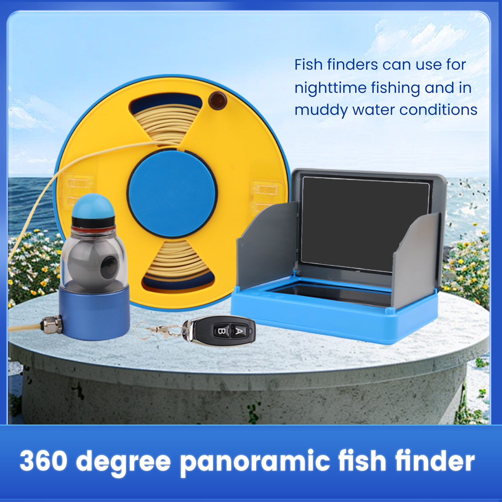 WIFI 360° Underwater Fishing C - Fish Finder Portable 评论和价格