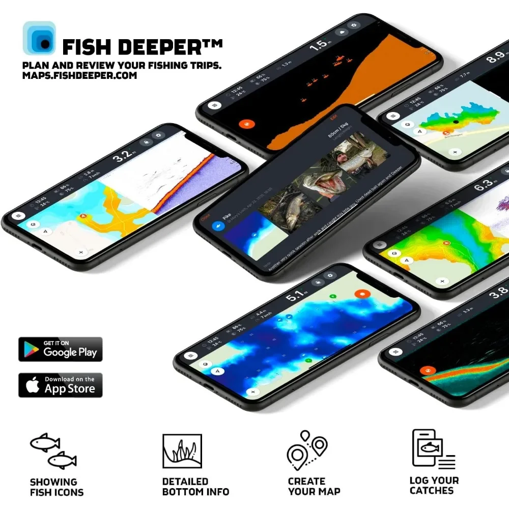 A  Chirp 2 Sonar Fish Finder - - Fishing Depth Finder 评论和价格