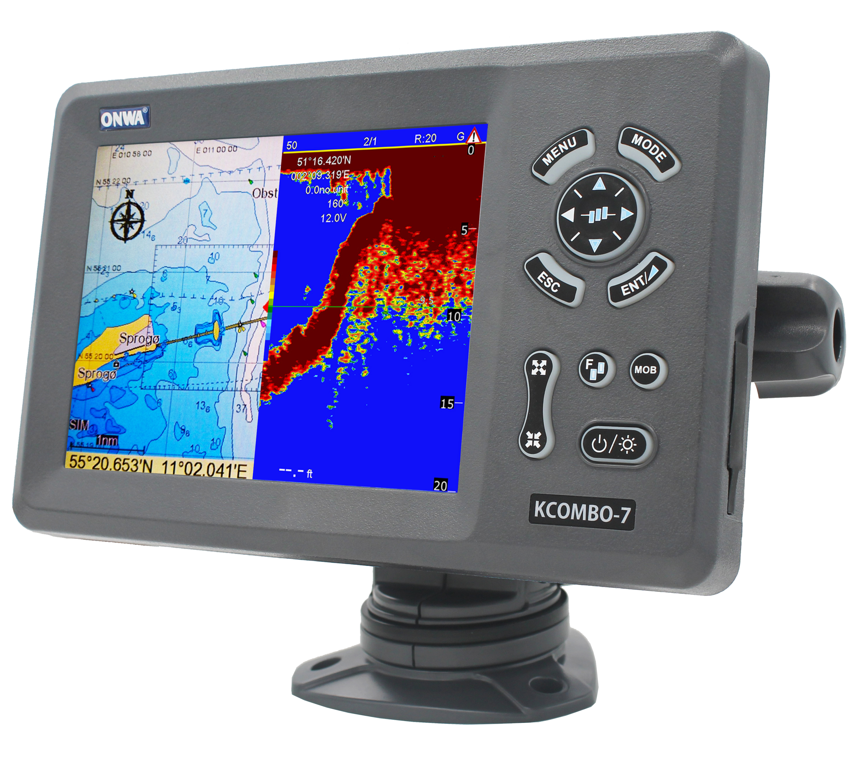 ONWA KCombo-7 7inch Marine GPS - Fish Finder Gps 评论和价格