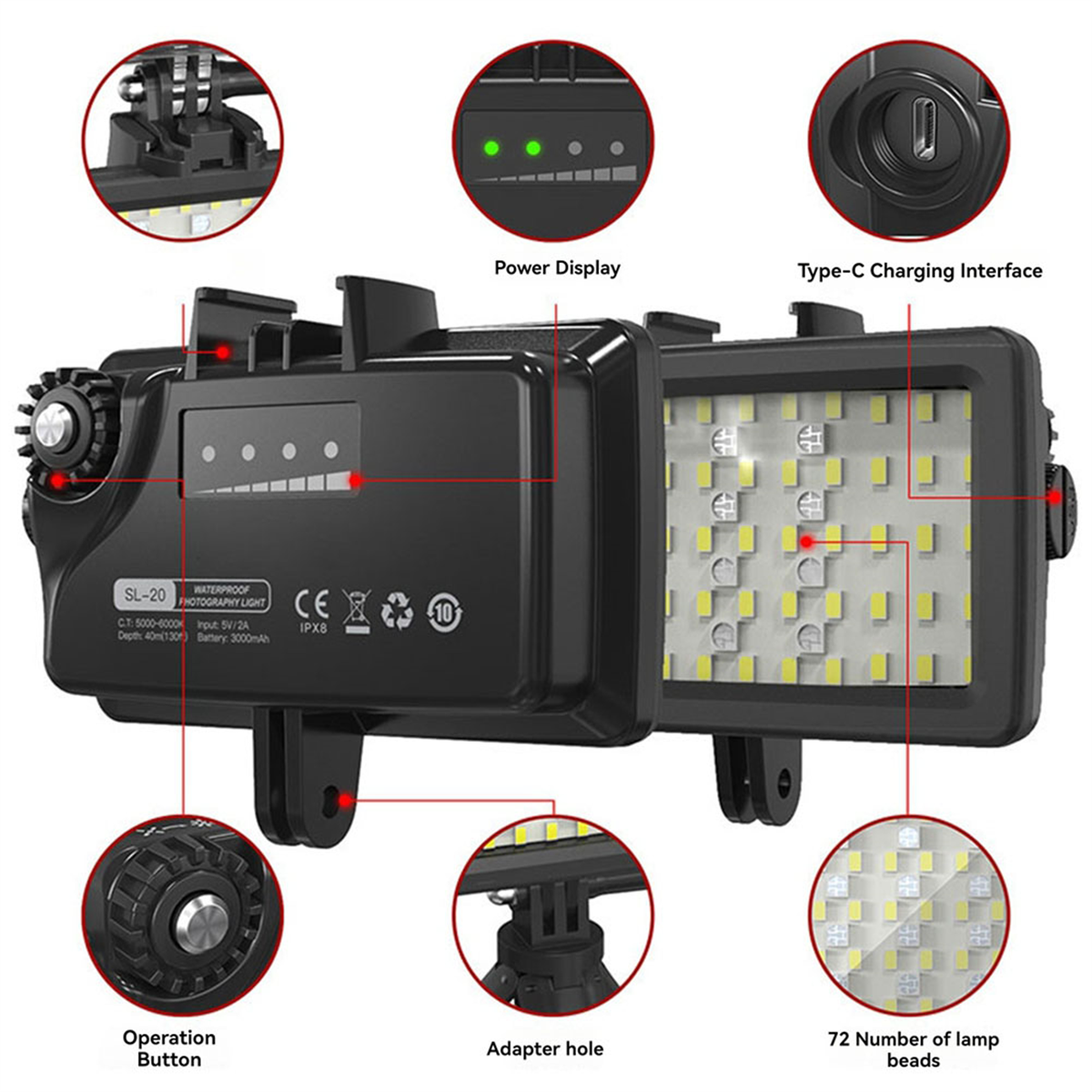 【Last-Chance!】LED Photographic - Underwater Camera 评论和价格