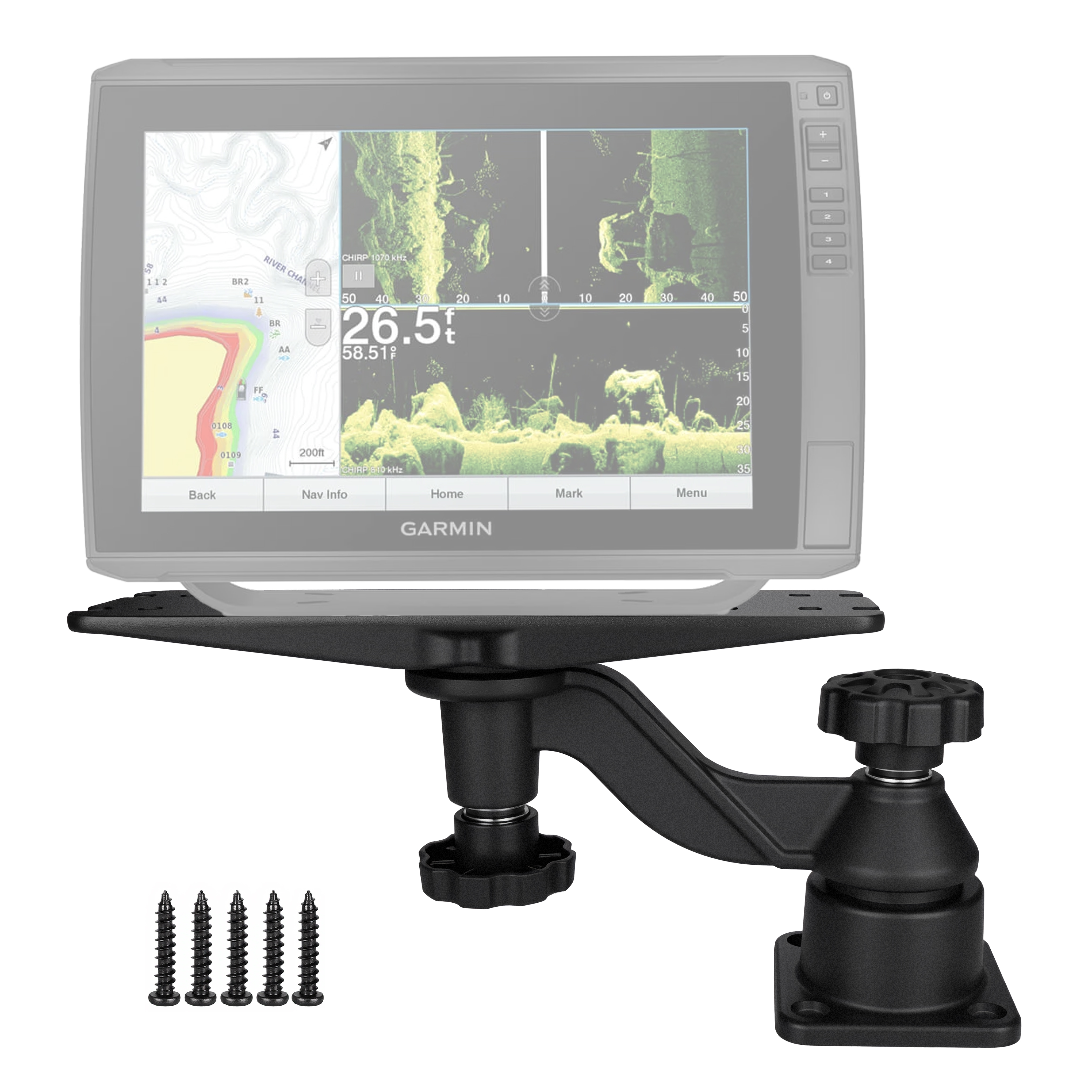 Heavy-duty vertical base mount - Fish Finder Mount 评论和价格