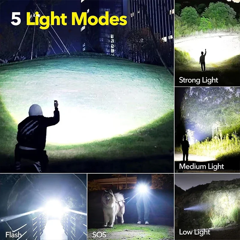 High Power LED Flashlight Rech - Fishing Light 评论和价格
