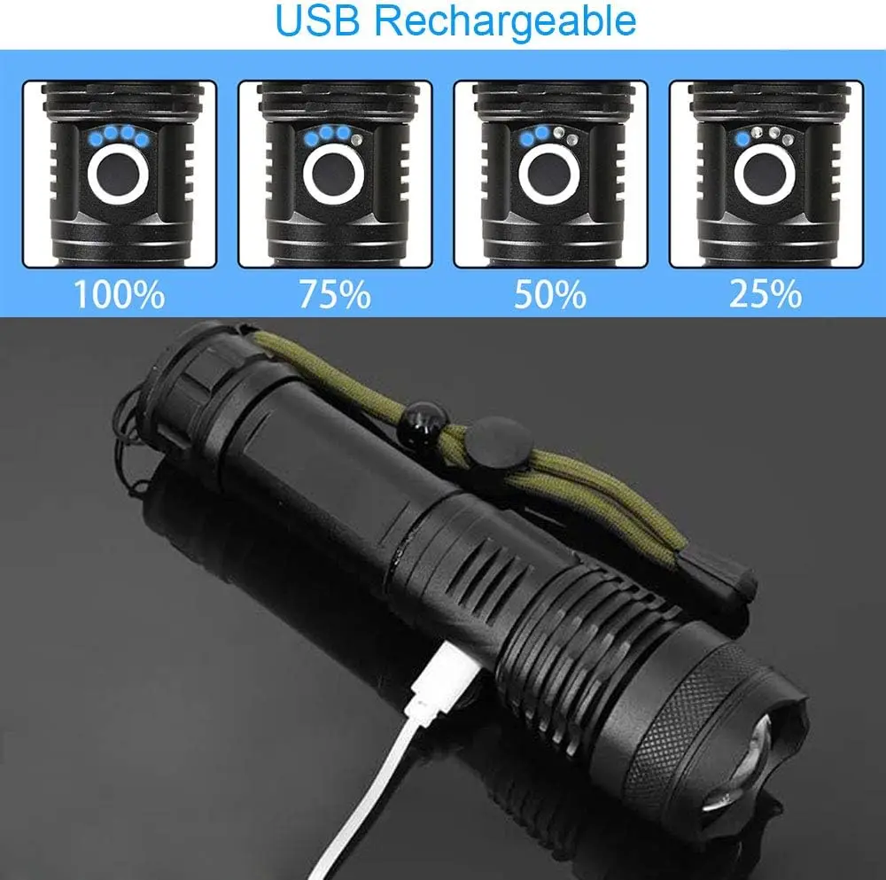 High Power LED Flashlight Rech - Fishing Light 评论和价格