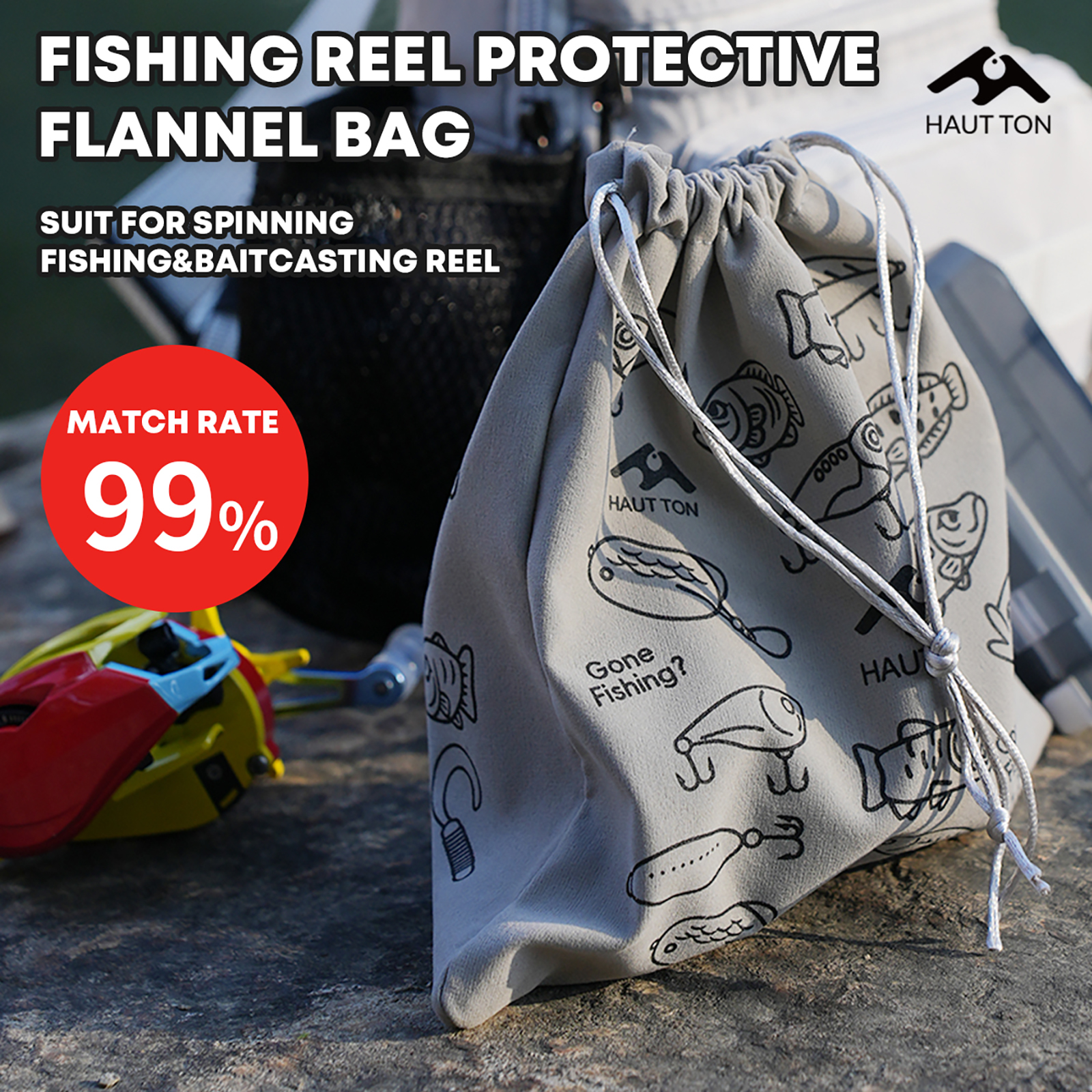 HAUT TON Fishing Reel Protecti - Fish Finder Case 评论和价格